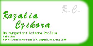 rozalia czikora business card