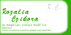 rozalia czikora business card